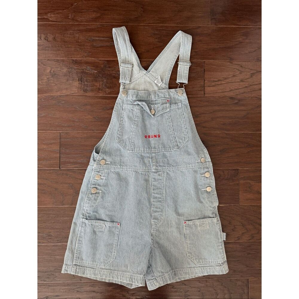 90’s B.U.M. Equipment Striped Short Overalls Small